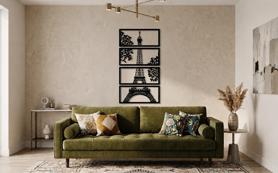 Eiffel Tower Wall Hanging (Set of 4)